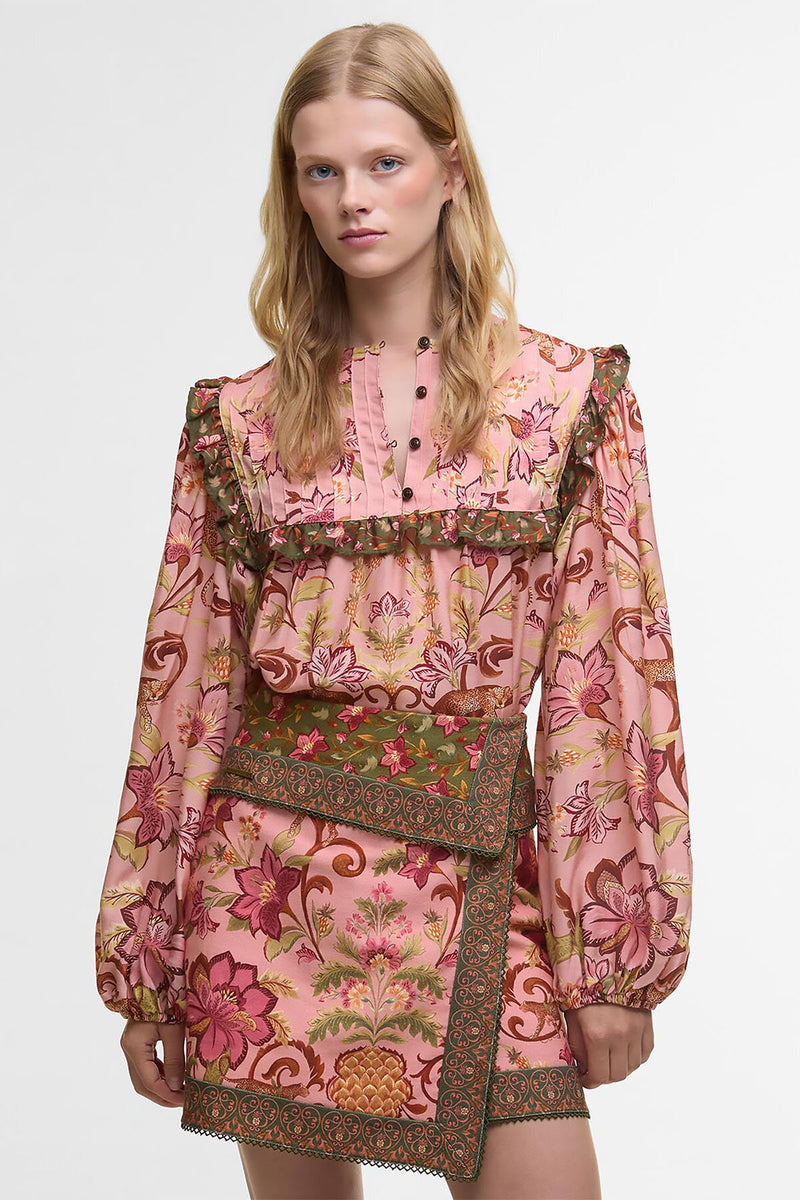 Barbour x FARM Rio Cami Long-Sleeved Blouse