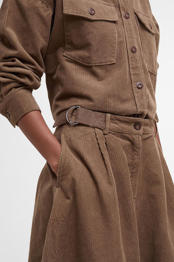 Gonna midi Yasmin a coste sottili