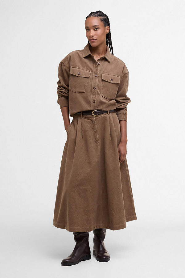 Gonna midi Yasmin a coste sottili