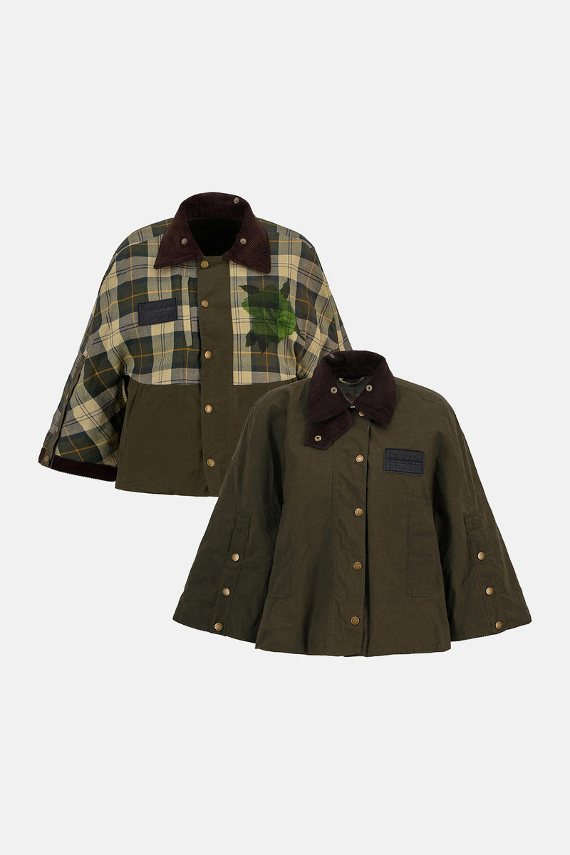 Barbour x ERDEM Reversible Clover Showerproof Trapeze Jacket