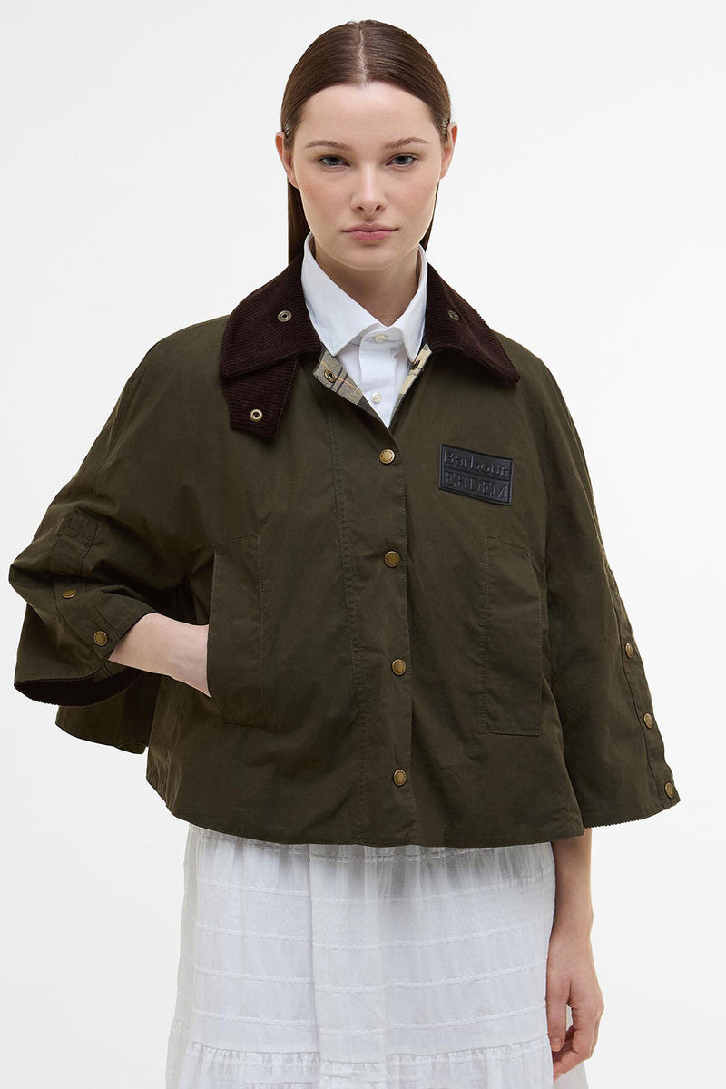 Barbour x ERDEM Reversible Clover Showerproof Trapeze Jacket