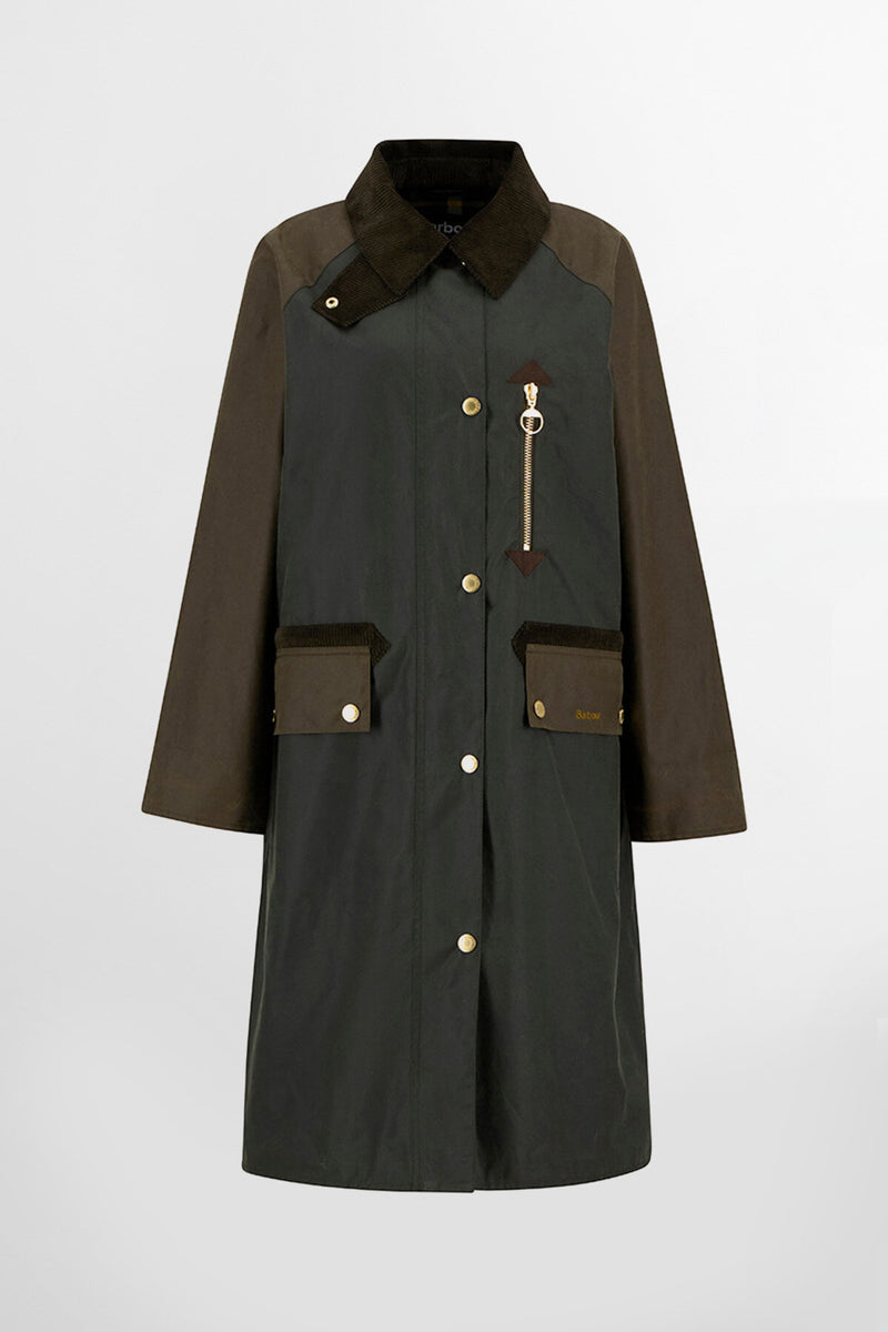 Evette Waxed Car Coat