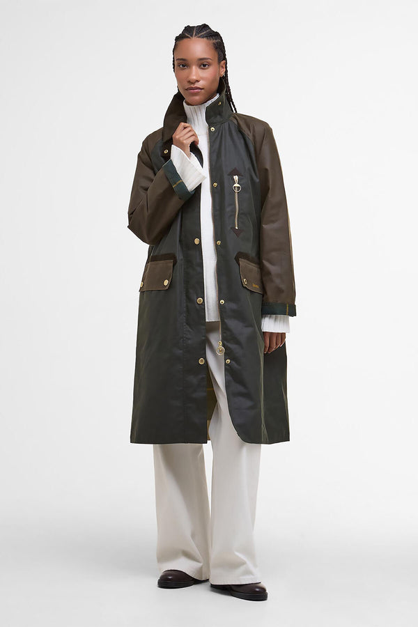 Evette Waxed Car Coat