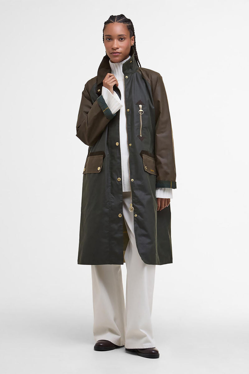 Evette Waxed Car Coat