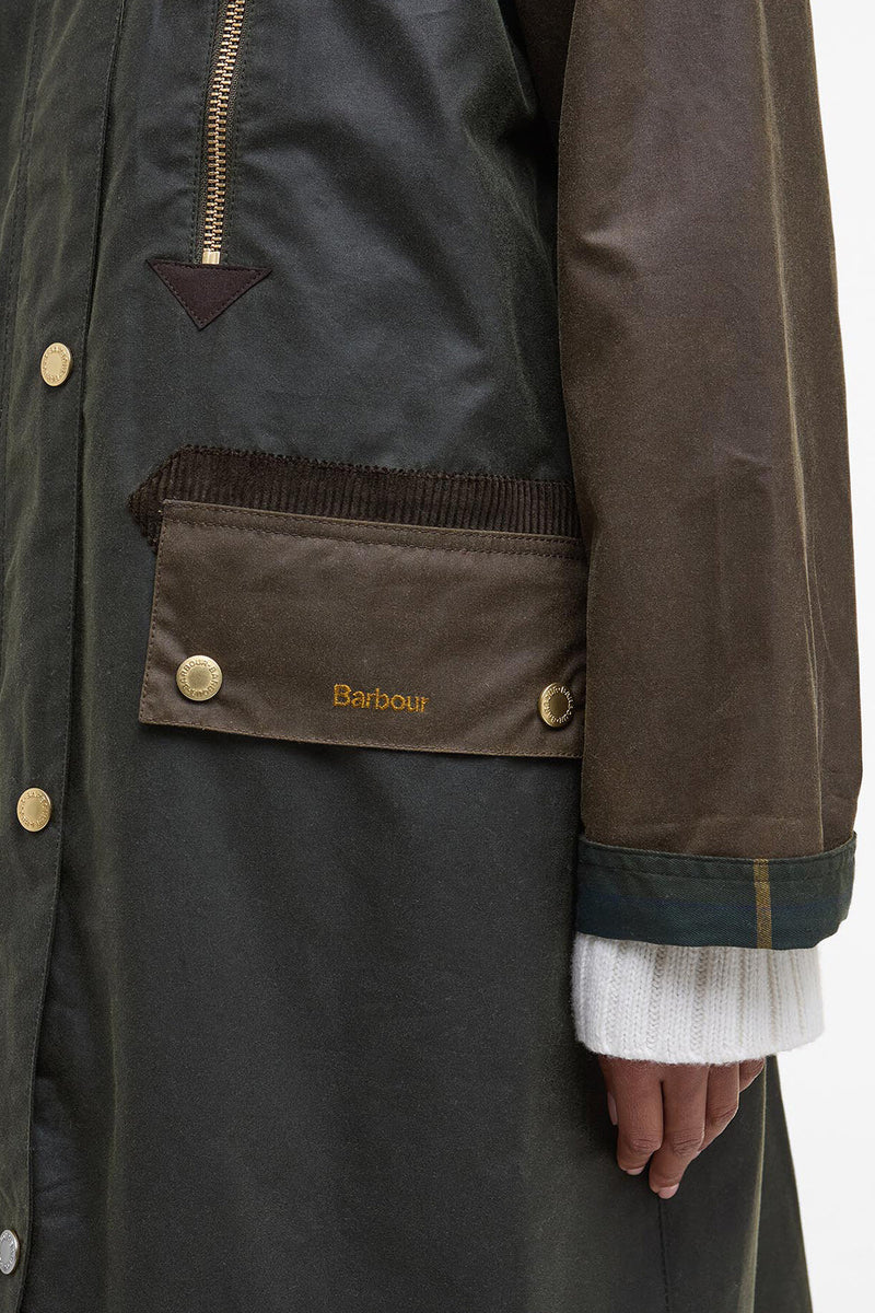 Evette Waxed Car Coat