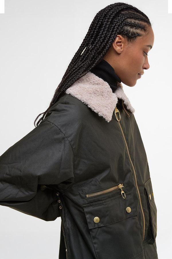 Maxine Waxed Bomber Jacket