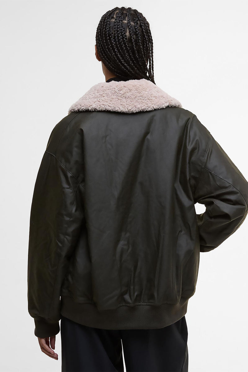 Maxine Waxed Bomber Jacket