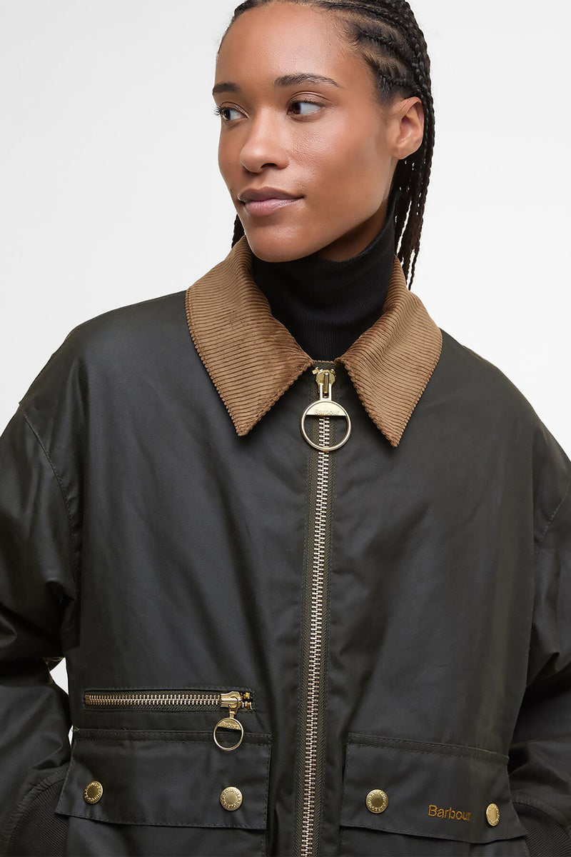 Maxine Waxed Bomber Jacket