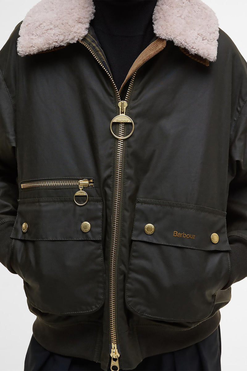 Maxine Waxed Bomber Jacket