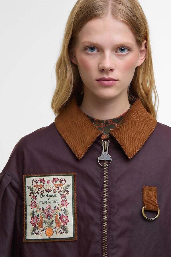 Giacca cerata Thais Barbour x FARM Rio