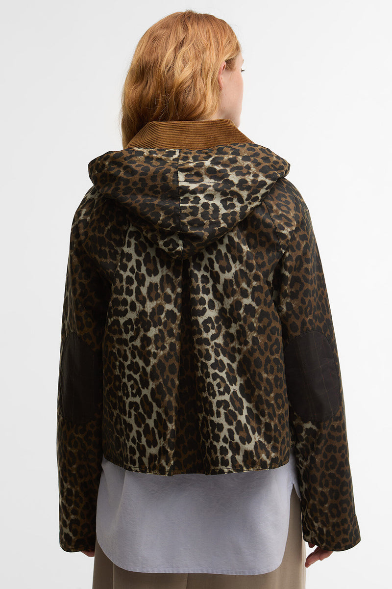 Barbour x GANNI Leopard Print Waxed Anorak