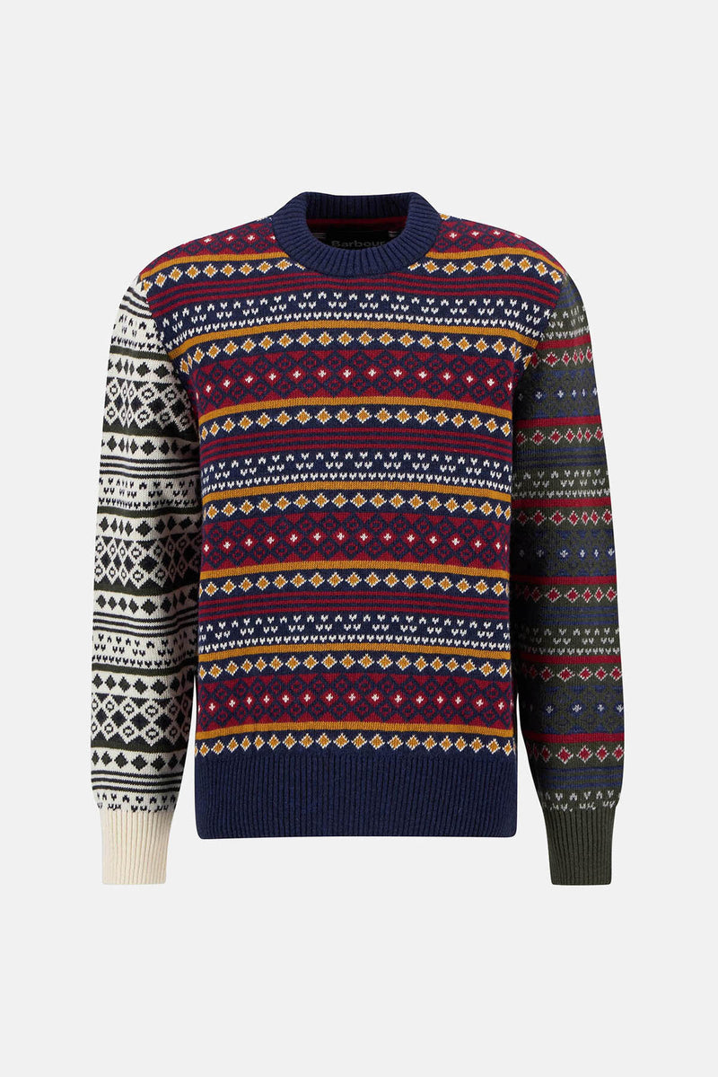 Barbour Patchwork Fair Isle Crew Neck Jumper