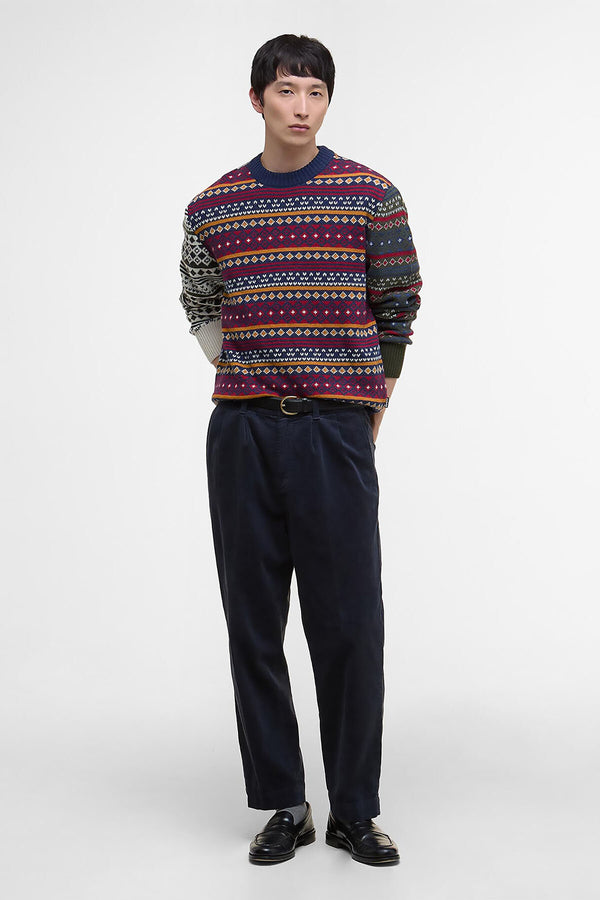 Barbour Patchwork Fair Isle Crew Neck Jumper