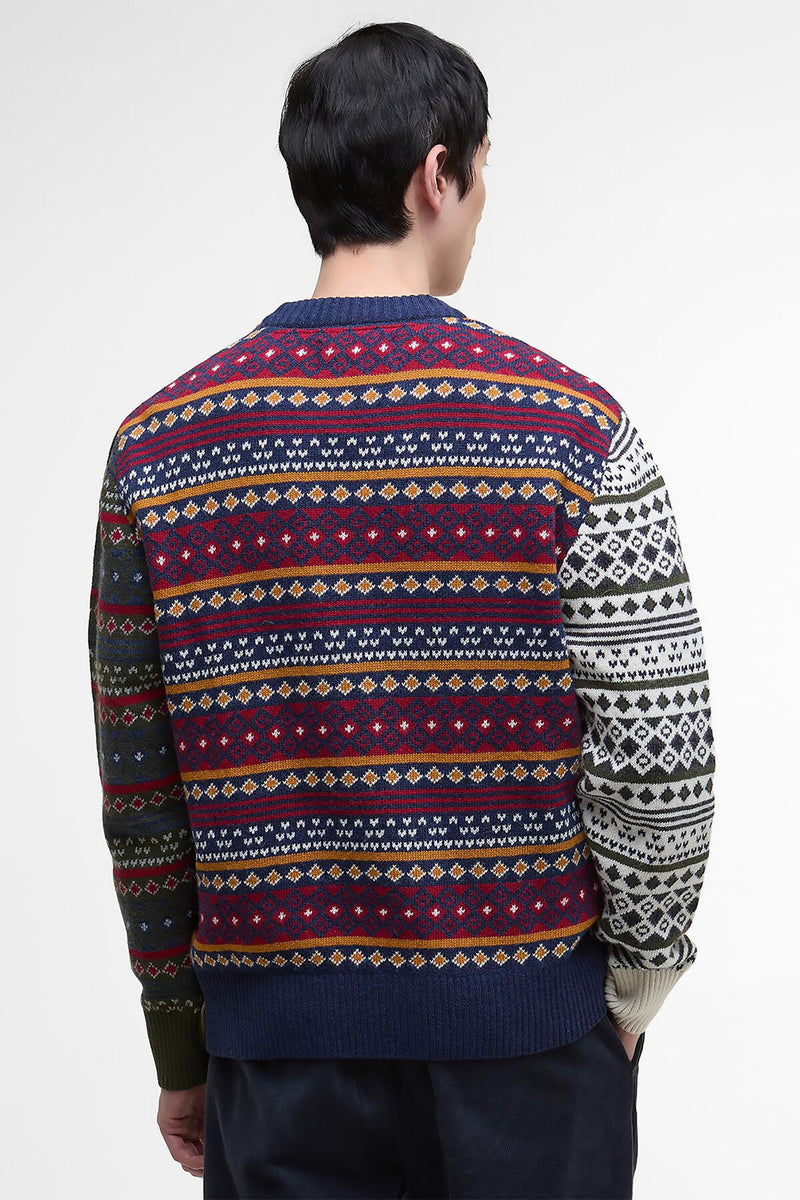 Barbour Patchwork Fair Isle Crew Neck Jumper