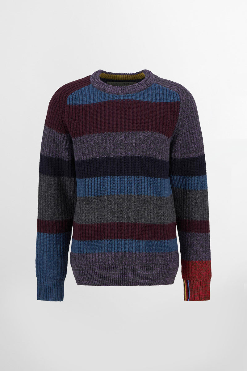 Maglione girocollo a righe multicolor Paul Smith loves Barbour