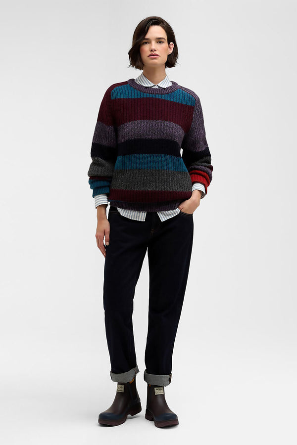 Paul Smith loves Barbour Multi Striped Crew Neck Jumper
