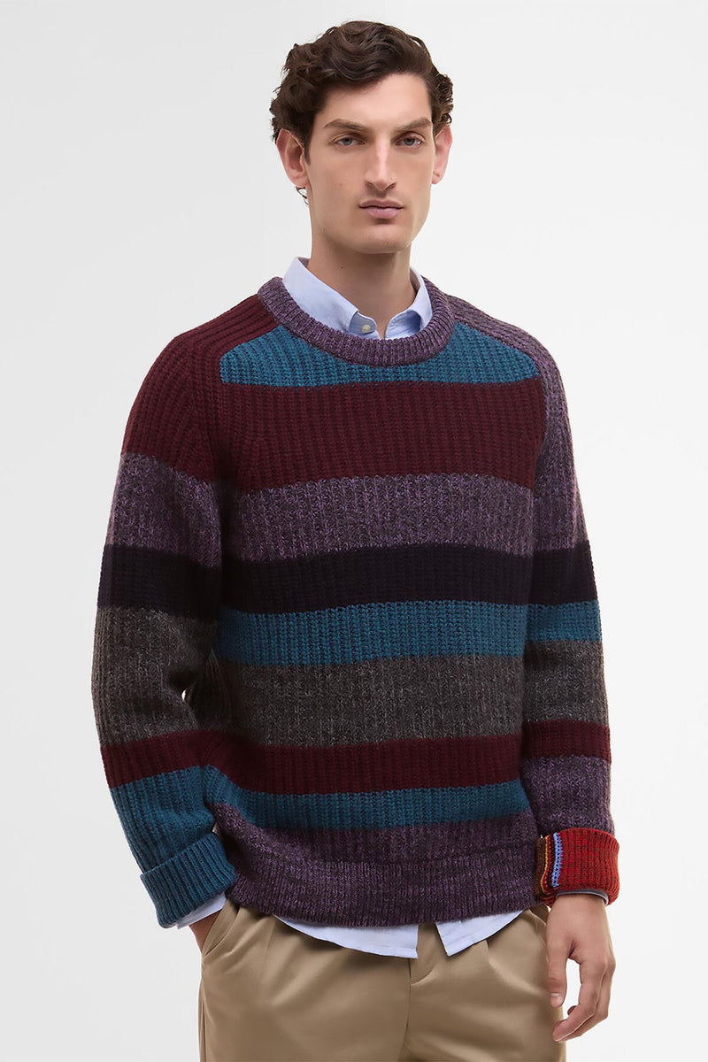 Maglione girocollo a righe multicolor Paul Smith loves Barbour