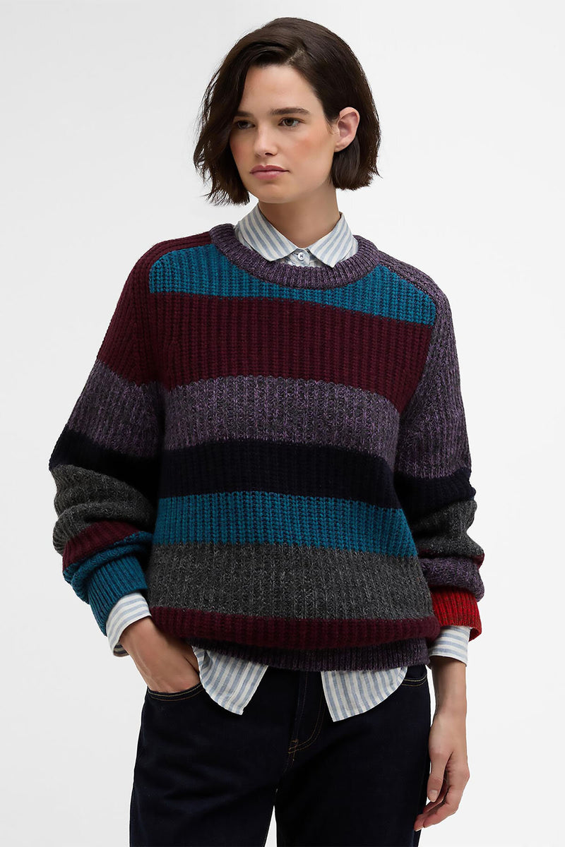 Maglione girocollo a righe multicolor Paul Smith loves Barbour
