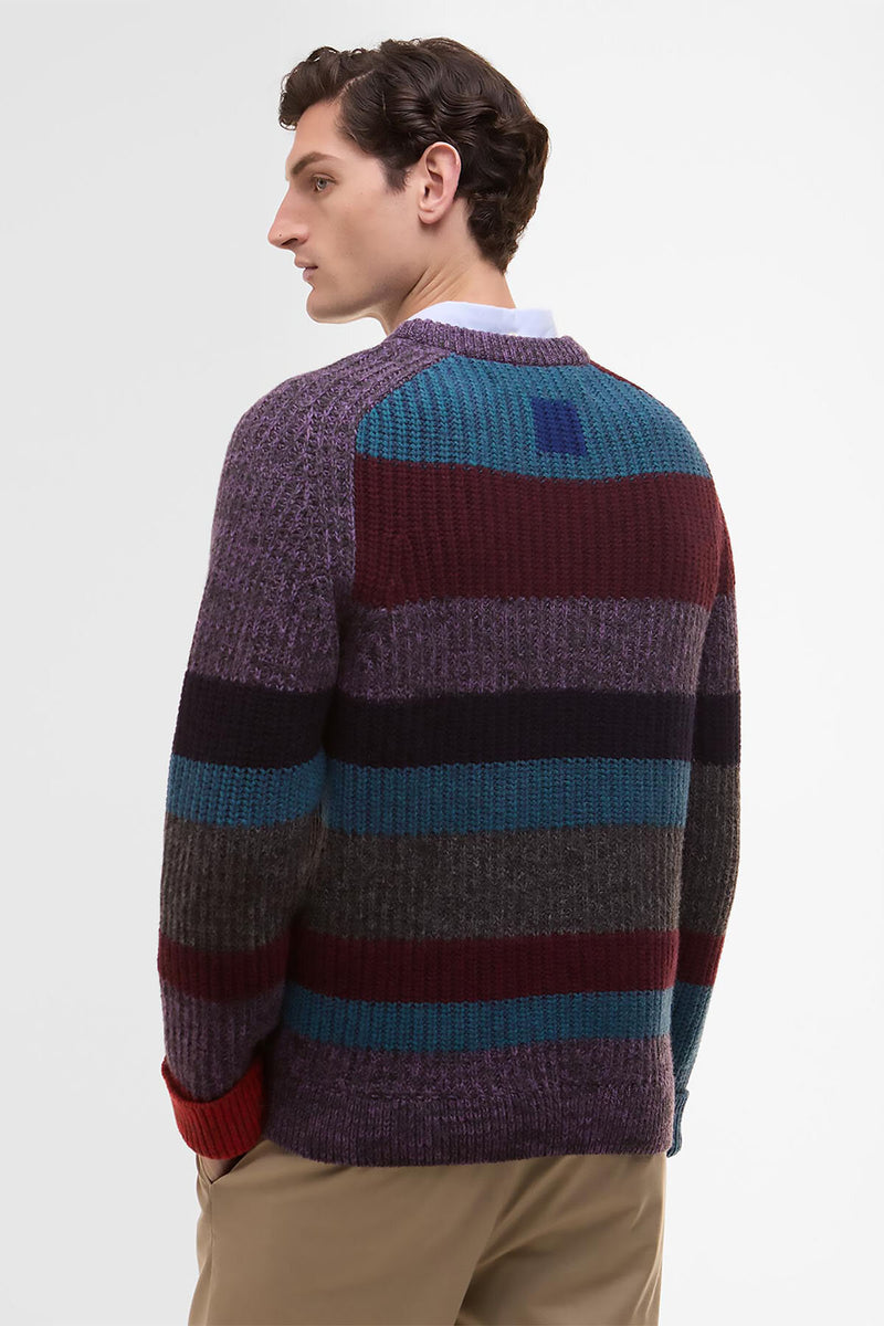Maglione girocollo a righe multicolor Paul Smith loves Barbour