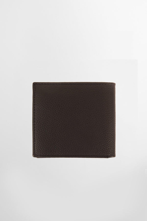 Portafoglio a libro in pelle con logo