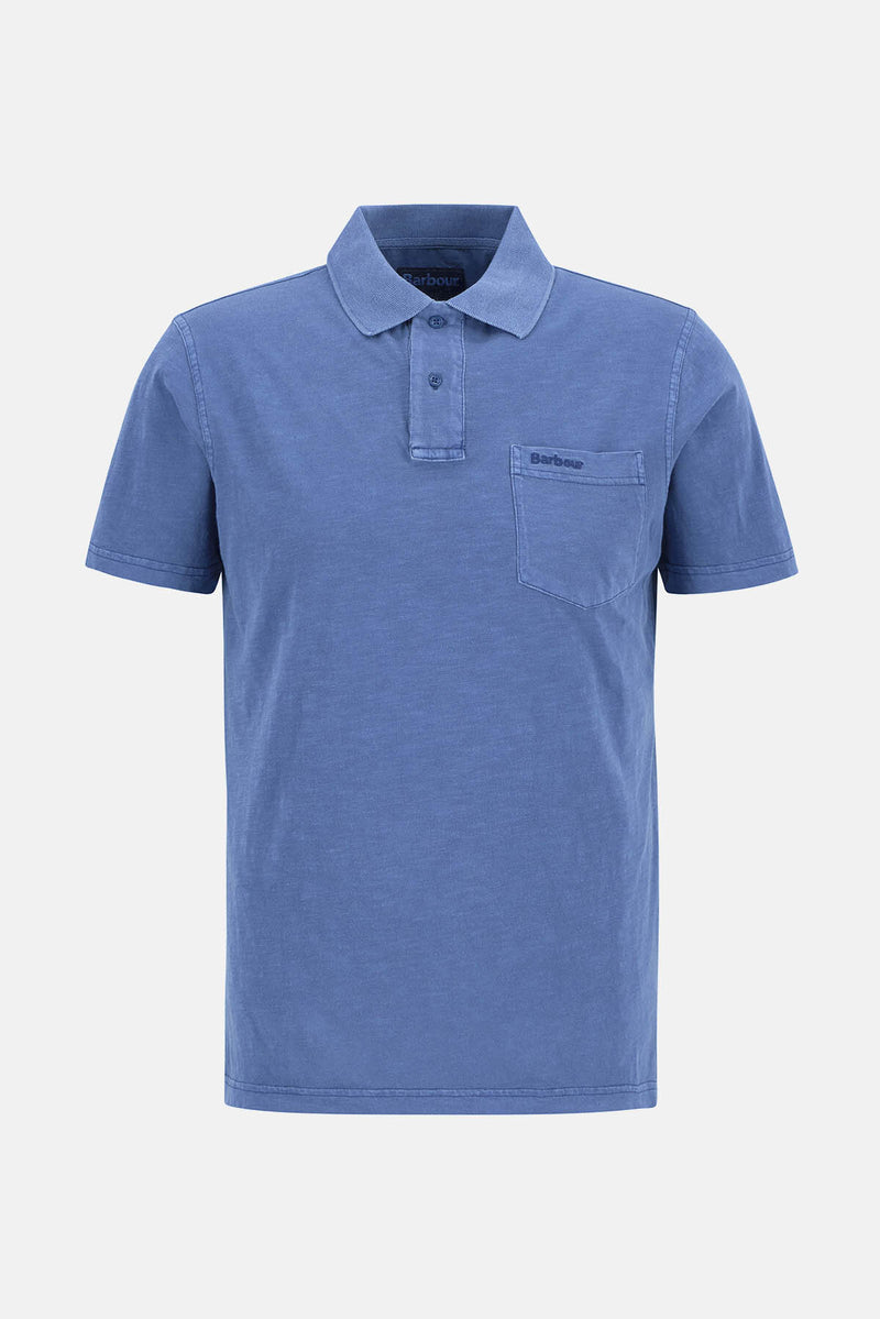 Pigment Dye Slub Polo Shirt
