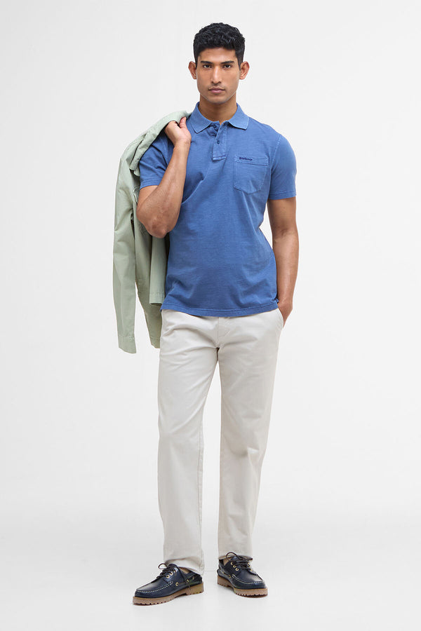 Pigment Dye Slub Polo Shirt