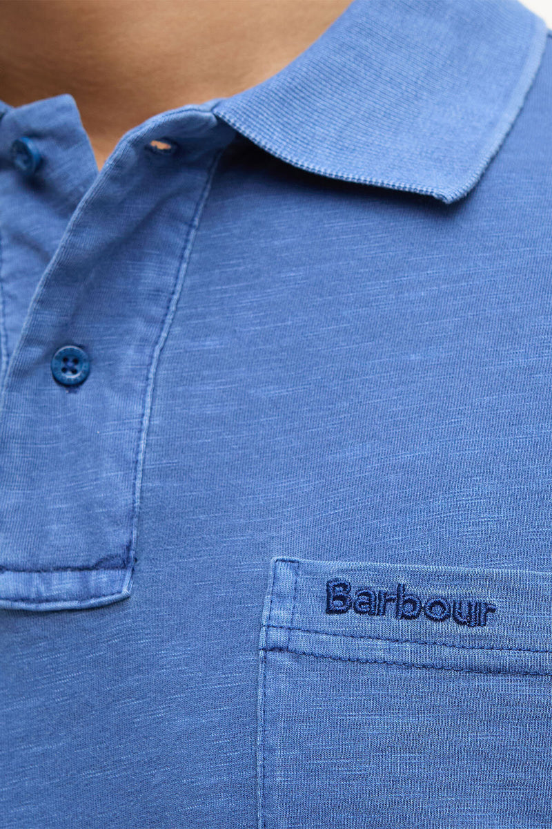 Pigment Dye Slub Polo Shirt