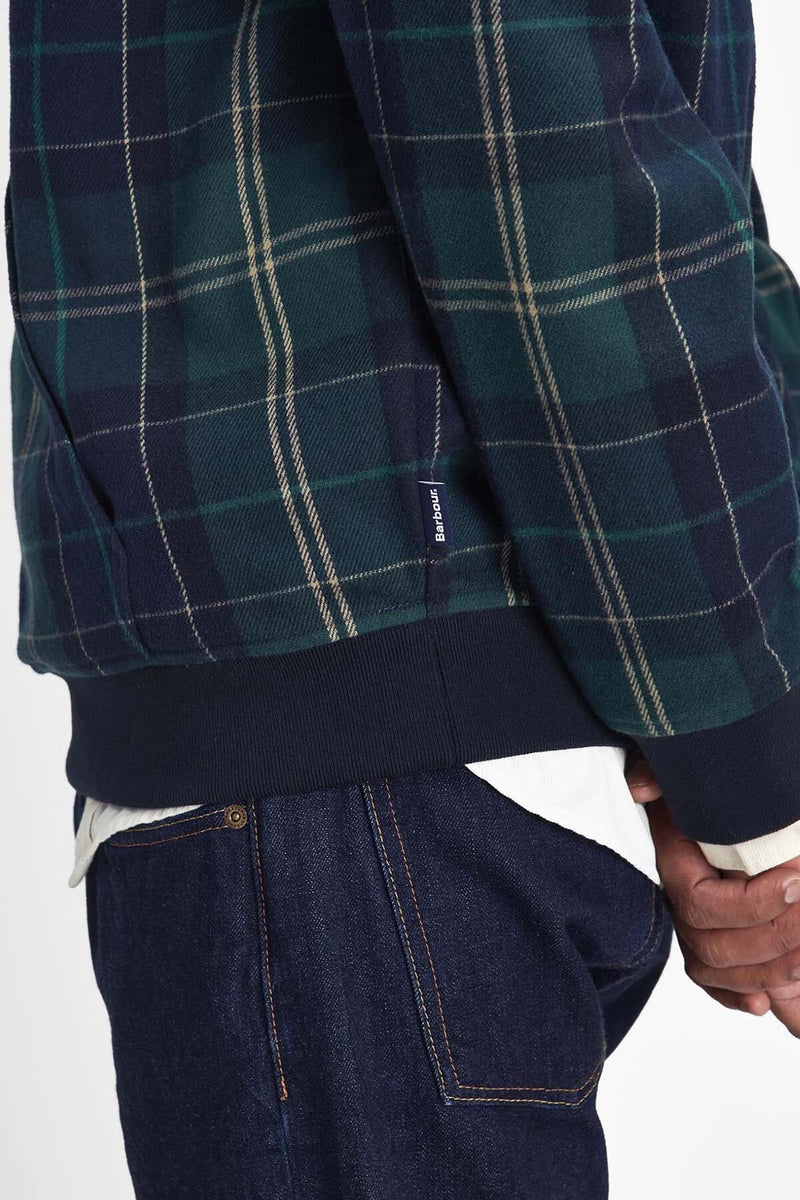 Felpa con cappuccio Brough in tartan Barbour