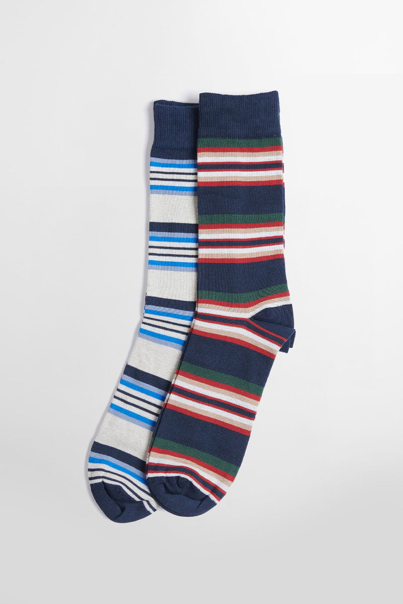 Due paia di calzini estivi a righe