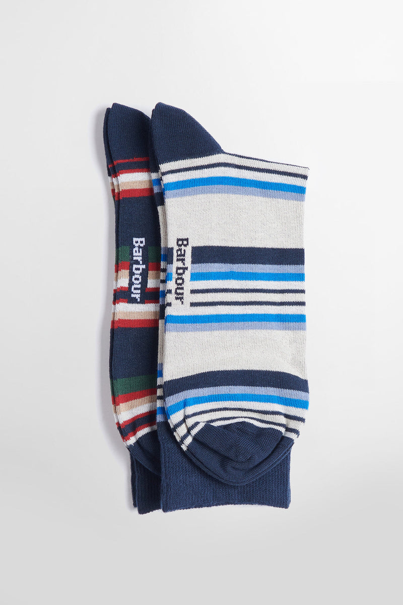 Due paia di calzini estivi a righe