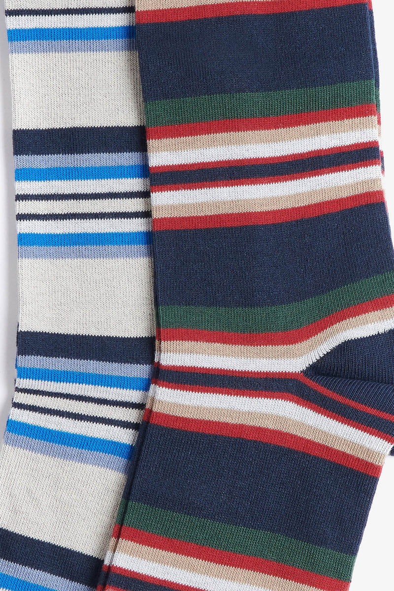 Due paia di calzini estivi a righe