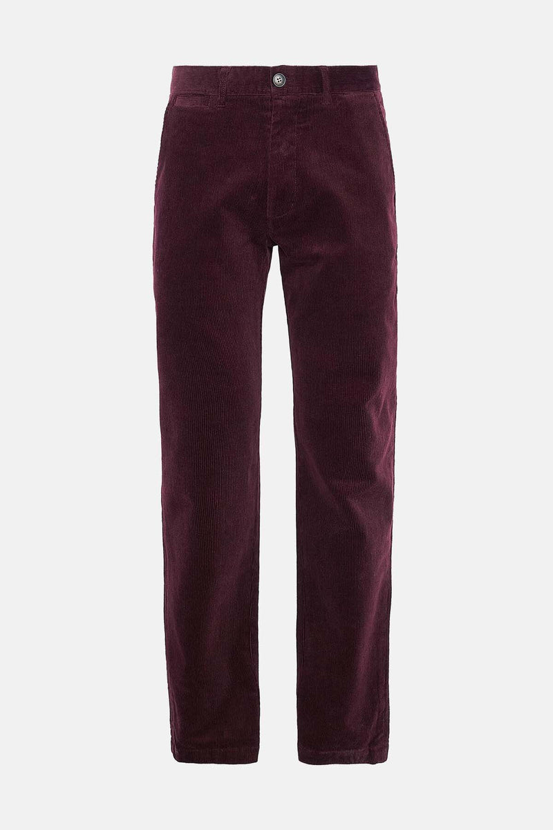 Pantaloni in velluto stretch a coste sottili dalla vestibilità leggermente aderente 