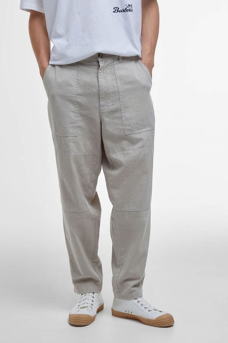 Linen-Blend Relaxed Trousers