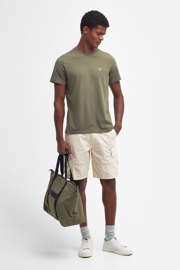 T-shirt sportiva con dettagli in tartan