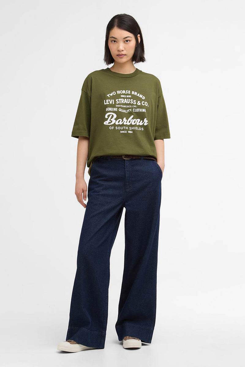 T-shirt con stampa Barbour x Levi's