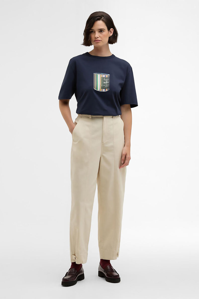 T-shirt con stampa barattolo di cera Paul Smith loves Barbour