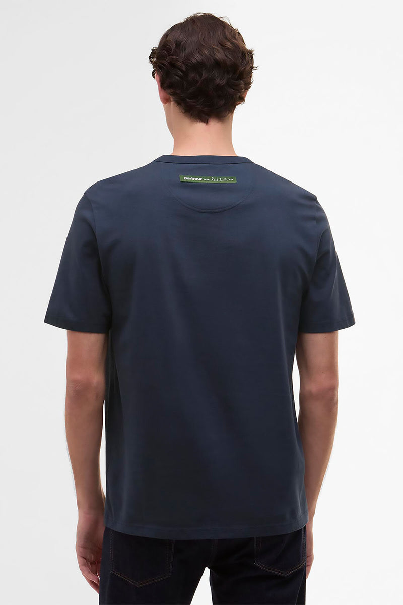 T-shirt con stampa barattolo di cera Paul Smith loves Barbour