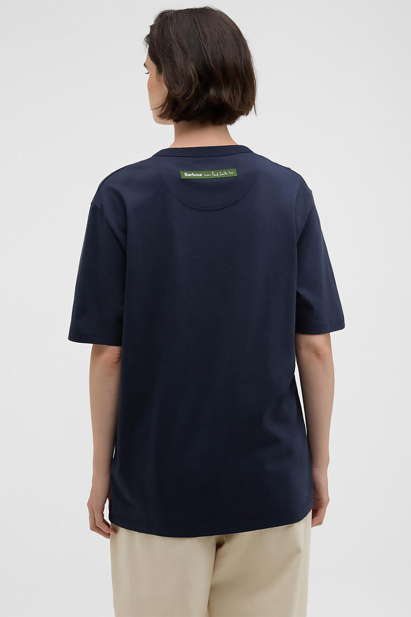 T-shirt con stampa barattolo di cera Paul Smith loves Barbour