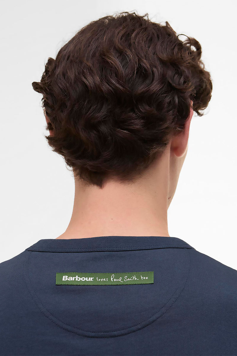 T-shirt con stampa barattolo di cera Paul Smith loves Barbour