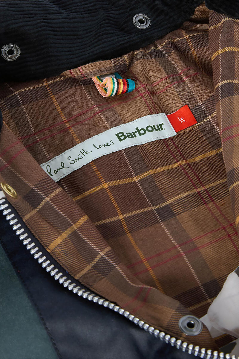 Paul Smith loves Barbour Striped Oversized Bedale Waxed Jacket