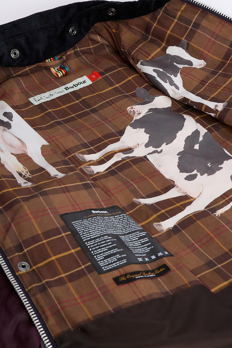 Paul Smith loves Barbour Striped Oversized Bedale Waxed Jacket