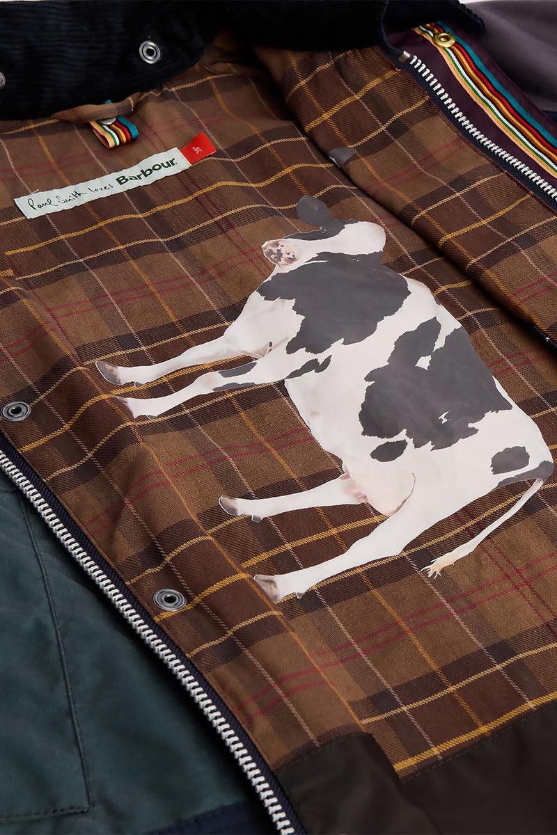 Paul Smith loves Barbour Striped Oversized Bedale Waxed Jacket