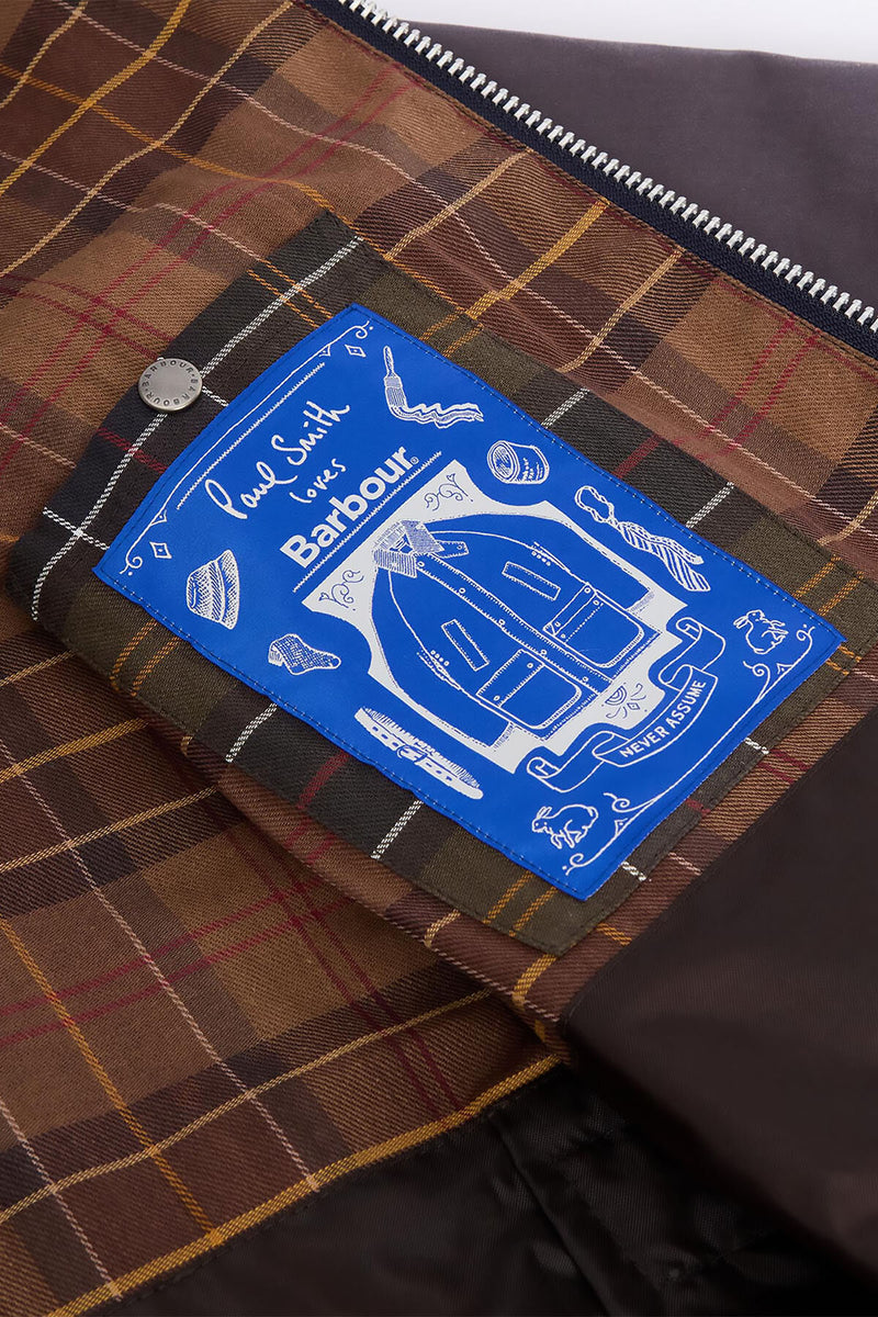 Paul Smith loves Barbour Striped Oversized Bedale Waxed Jacket