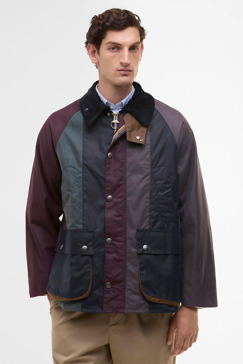Paul Smith loves Barbour Striped Oversized Bedale Waxed Jacket