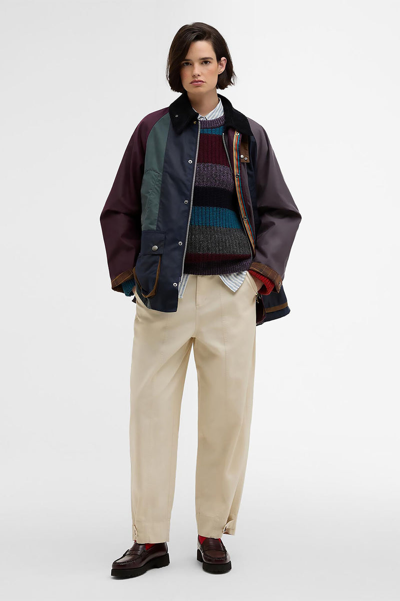 Paul Smith loves Barbour Striped Oversized Bedale Waxed Jacket