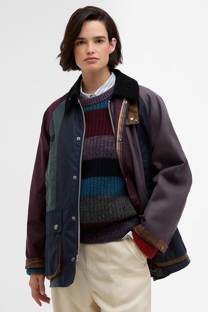 Paul Smith loves Barbour Striped Oversized Bedale Waxed Jacket