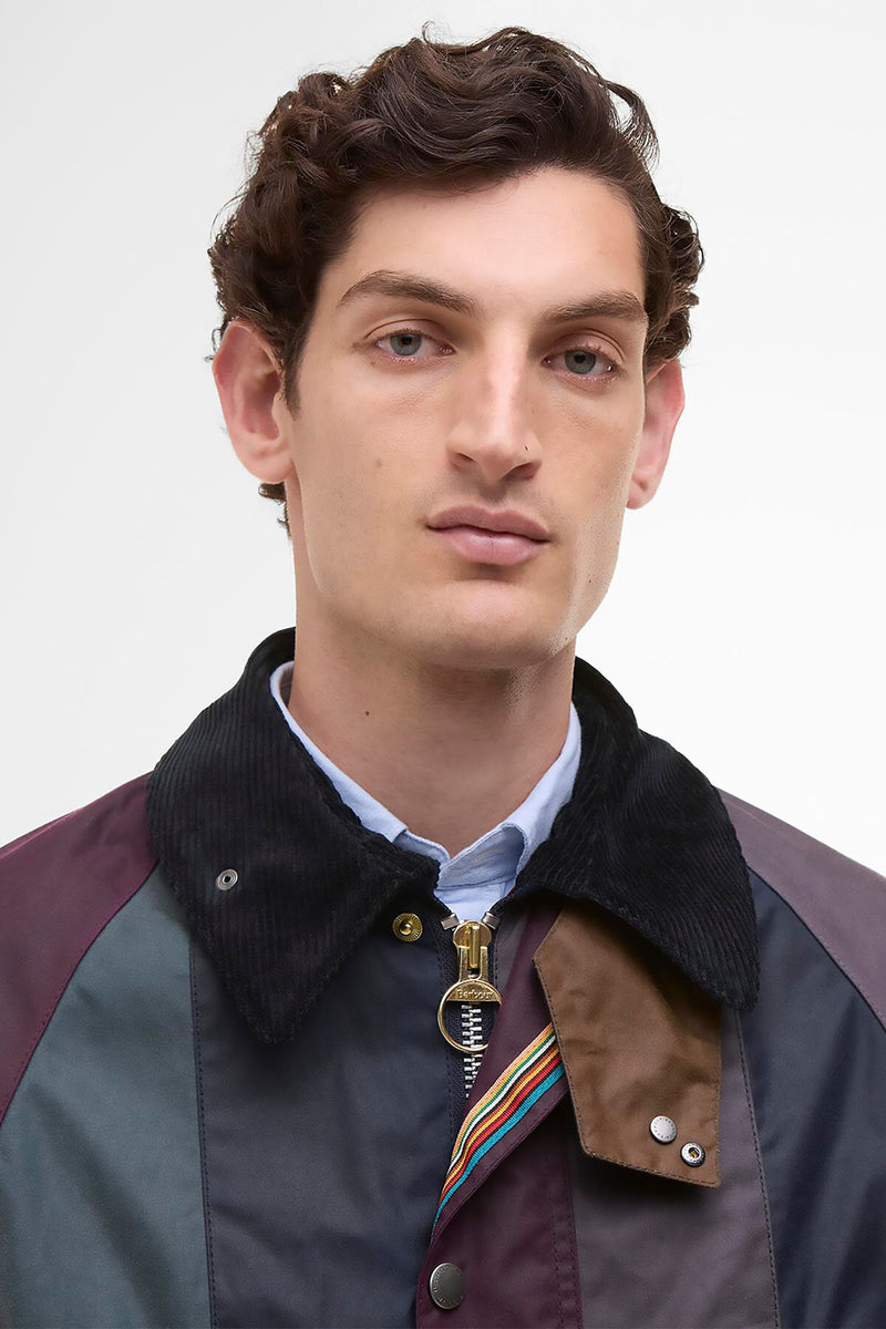 Paul Smith loves Barbour Striped Oversized Bedale Waxed Jacket