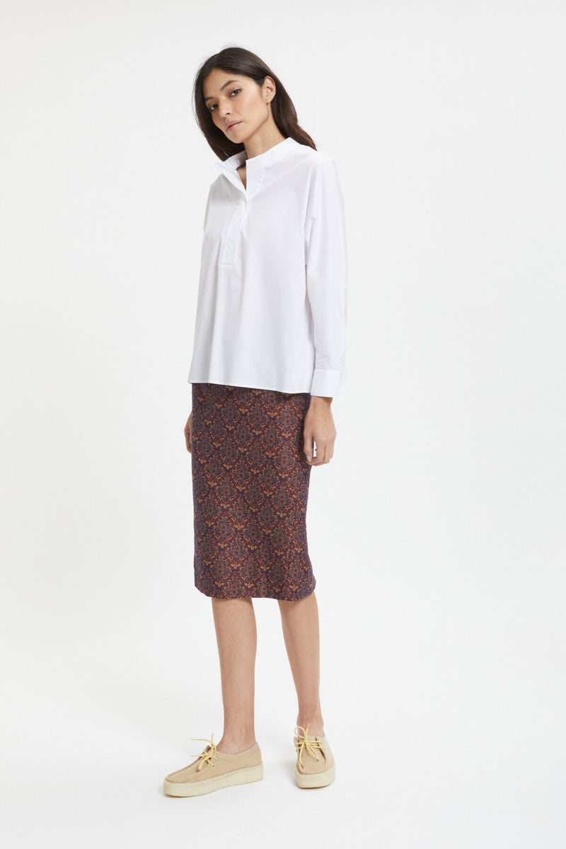 Pencil Skirt Poly India Jacquard