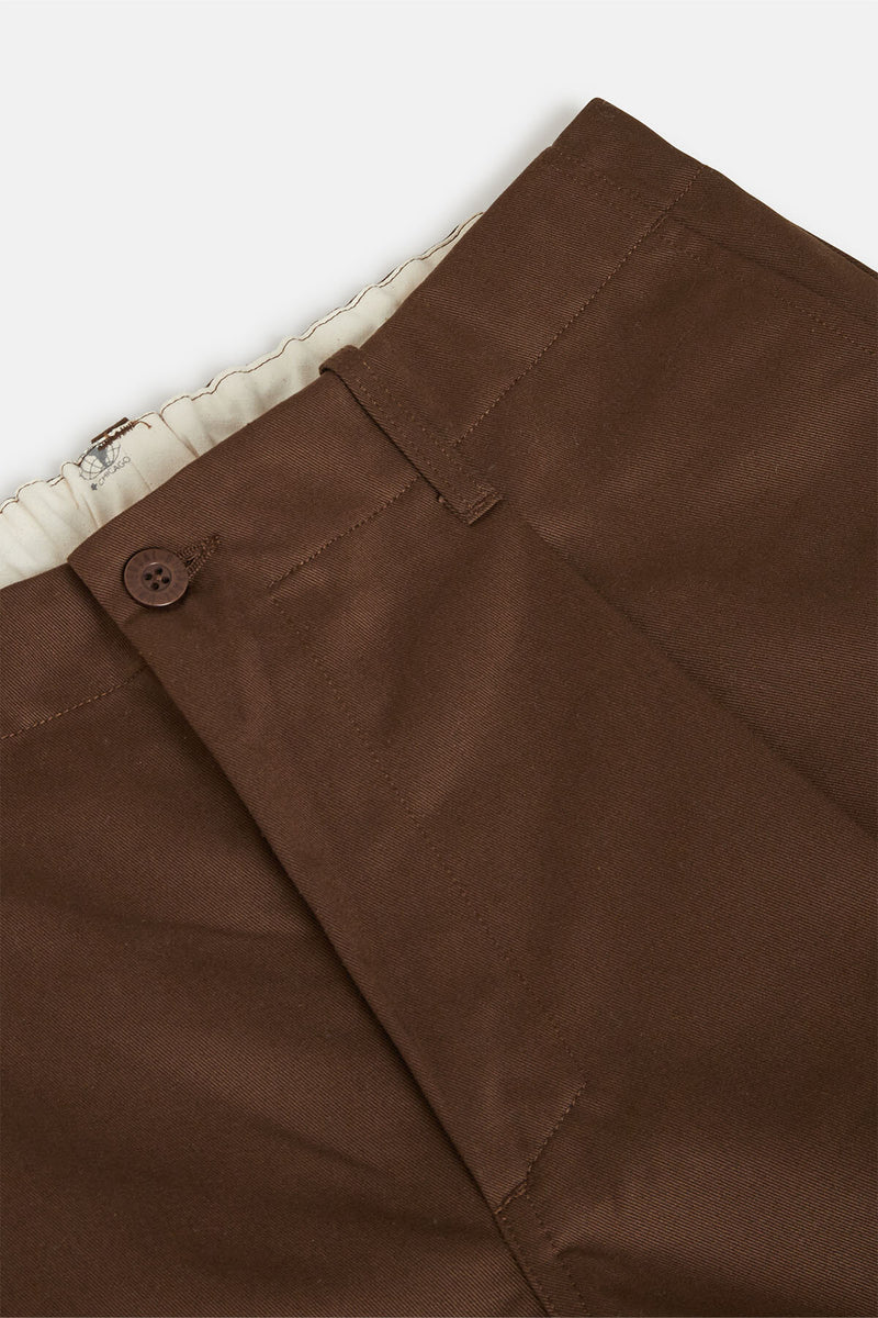 Tuck Tapered Fit Twill Pants