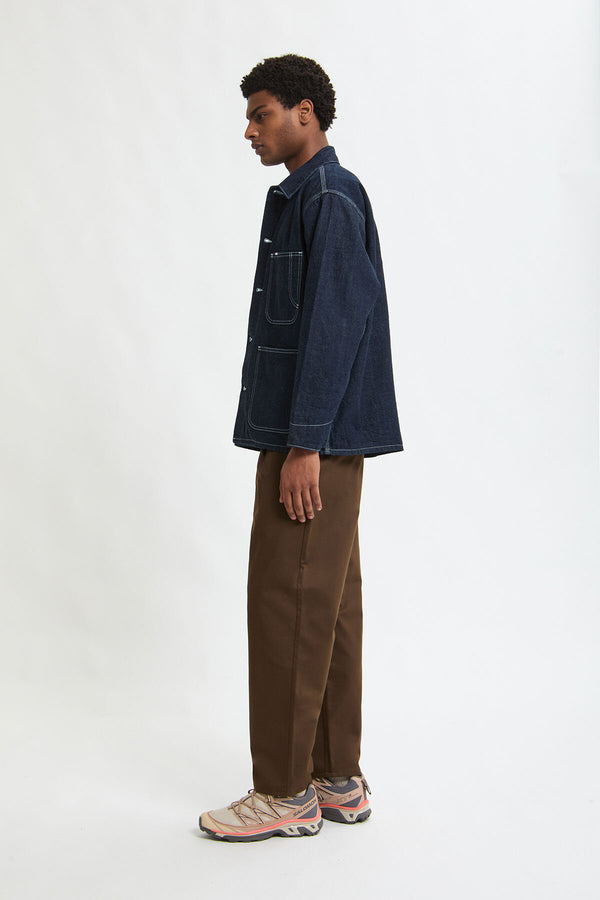 Tuck Tapered Fit Twill Pants